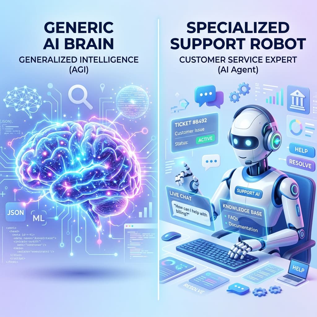 ChatGPT أم وكيل ذكاء اصطناعي مدرّب لخدمة العملاء؟